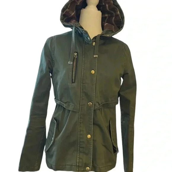 TOPSHOP PETITE Army Green Fisherman Parka Size 4 - Picture 2 of 7
